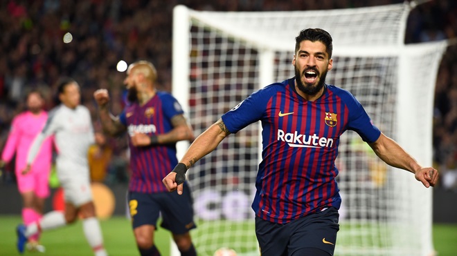 Suarez mở tỉ số trận đấu ở phút 26.
