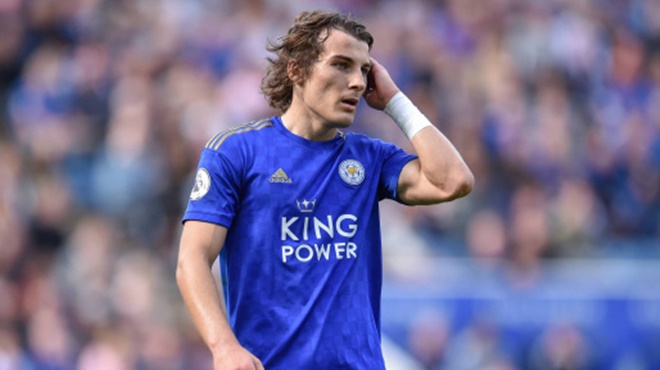 Trung vệ Soyuncu trong màu áo Leicester City.