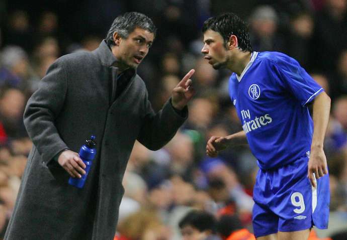 Mourinho và Kezman.