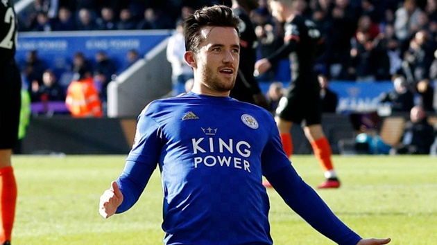 Ben Chilwell trong màu áo Leicester City.