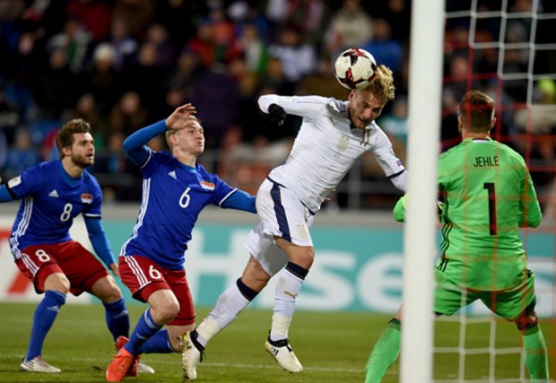 Các pha ghi lập công cho Italia ở trận này là nhờ Belotti (11', 44'), Immobile (12'), Antonio Candreva (32'). Ảnh: Internet.