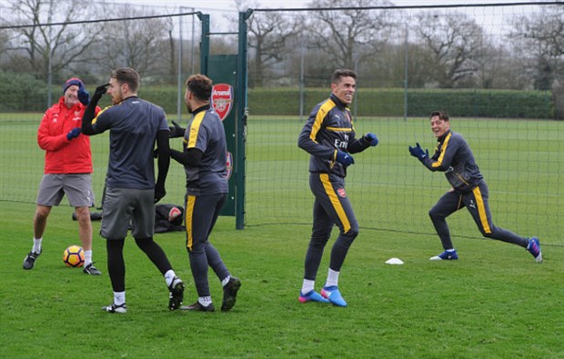 Các ngôi sao của Arsenal đã không gặp chút sức ép nào trong việc chuẩn bị cho trận đấu sắp tới trước Watford.