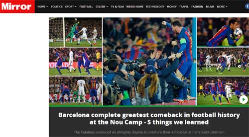 Truyền thông thế giới đã chao đảo thế nào trước Barcelona - Bóng Đá