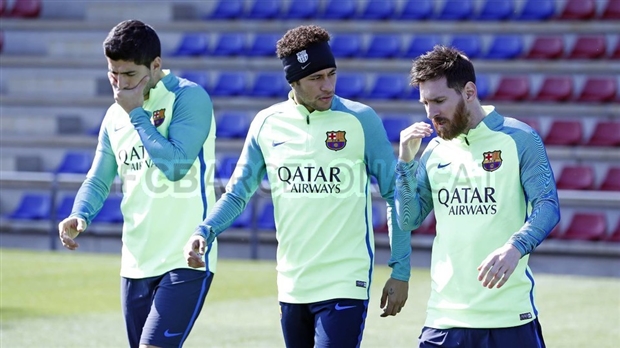 Buổi tập chuẩn bị cho trận đấu với Valencia vẫn diễn ra rất bình thường.