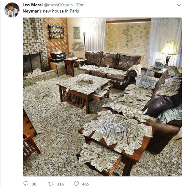 Thì đây là bức ảnh về 'ngôi nhà' của ngôi sao người Brazil cũng đã xuất hiện.