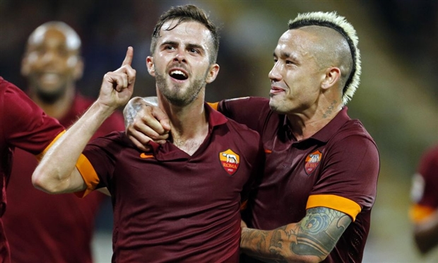 Miralem Pjanic và Radja Nainggolan từng là những người đồng đội rất ăn ý khi cả 2 còn chơi tại Roma.