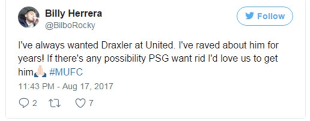 Nhanh lên Man Utd, Draxler mới chính là người thích hợp - Bóng Đá