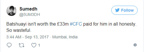 Khả năng di chuyển của Batshuayi đã khiến nhiều người rất lo lắng.