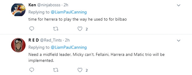 Nhiều ý kiến cho rằng Mourinho nên cân nhắc sử dụng bộ ba Fellaini, Herrera và Matic ở tuyến giữa.