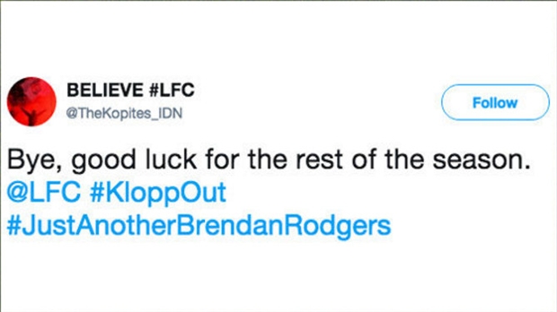 Klopp cũng chẳng khác gì người tiền nhiệm Rodgers, một HLV được cho là thất bại của The Kop.