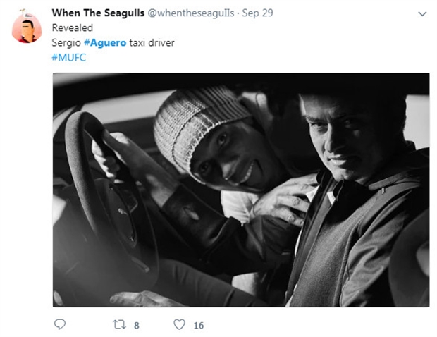 Nhiều NHM đã hài hước nói rằng chính Mourinho là thủ phạm trong vụ tai nạn của Aguero