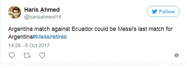 Liệu trận đấu với Ecuador có phải là trận đấu cuối cùng của Messi trong màu áo tuyển Argentina?