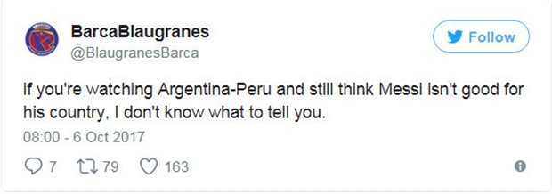 Nếu ai đã theo dõi trận đấu giữa Argetina và Peru, thì họ hoàn toàn có thể thấy rõ Messi đã chơi hay đến thế nào.