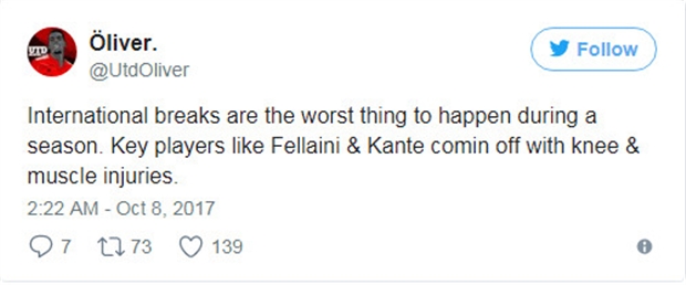 Loạt trận giao hữu quốc tế thật sự quá khắc nghiệt, khi hàng loạt ngôi sao gặp chấn thương trước khi trở lại CLB.