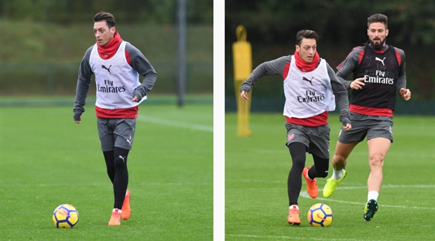 Không biết HLV Wenger đã truyền tải điều gì, chỉ biết sau đó tiền vệ người Đức đã tập rất sung.