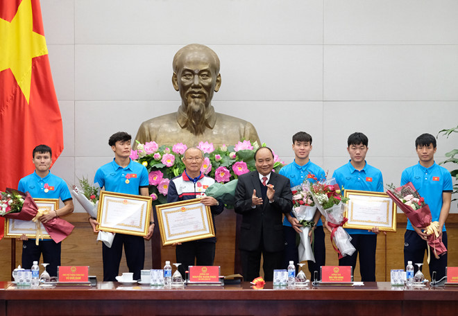 Trong khi U23 Việt Nam đã được chào đón tại quê nhà như những người hùng.