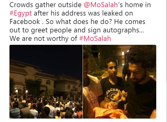 Địa chỉ bị lộ, Salah bị 'khủng bố' trước cổng nhà - Bóng Đá
