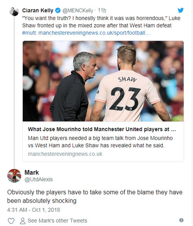 Bảo vệ Mourinho, Shaw trở thành tâm điểm bàn tán của CĐV Man Utd - Bóng Đá
