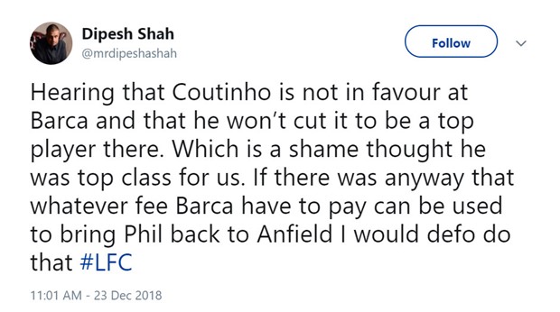 CĐV Liverpool 'sôi máu' khi Coutinho bị Barcelona xem nhẹ - Bóng Đá
