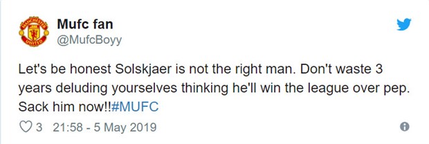 Không thể dự Champions League, CĐV Man Utd đòi sa thải Solskjaer - Bóng Đá