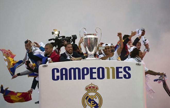Real lần thứ 11 lên ngôi ở châu Âu. Ảnh: Internet.