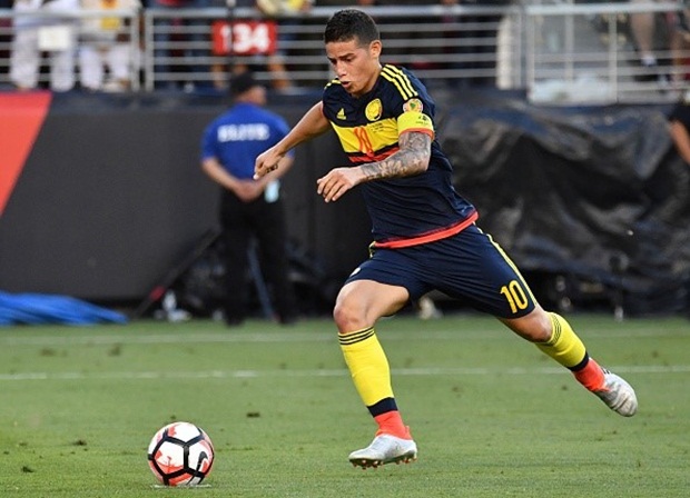 Ở trận khai mạc giải đấu, ĐT Colombia đánh bại chủ nhà Mỹ với tỷ số 2-0, trong đó tiền vệ James Rodriguez ghi bàn thắng từ chấm 11 m. Ảnh: Internet.