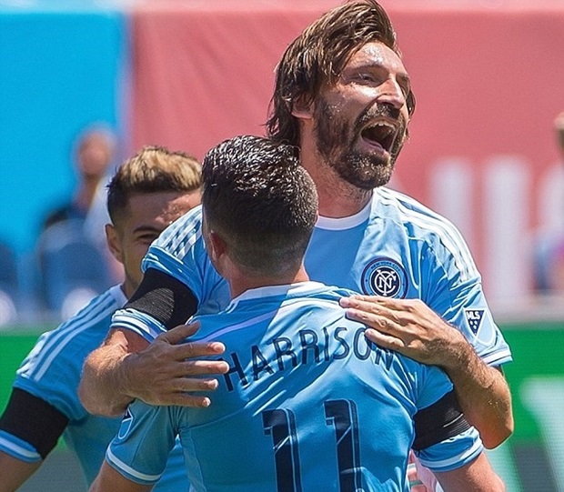 Trong trận mới đây tại MLS, lão tướng 37 tuổi thực hiện pha sút phạt ghi bàn giúp New York City FC đánh bại Philadelphia Union với tỷ số 3-2. Ảnh: Internet.