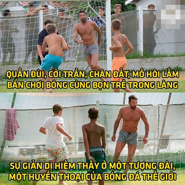 Anh bắt gôn thì tụi nhỏ ghi bàn bằng niềm tin. Ảnh: Internet.