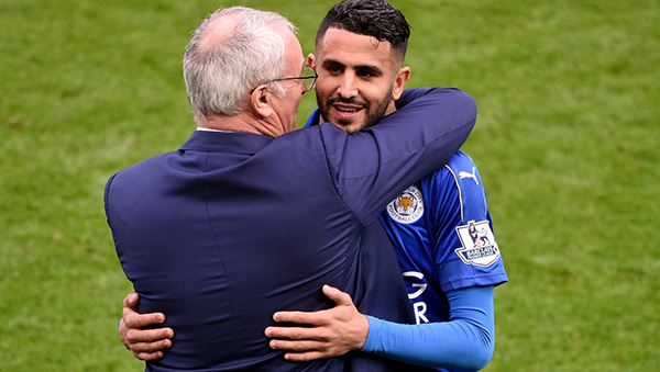 Giữ Mahrez là nhiệm vụ không dễ dàng với HLV Ranieri. Ảnh: Internet.