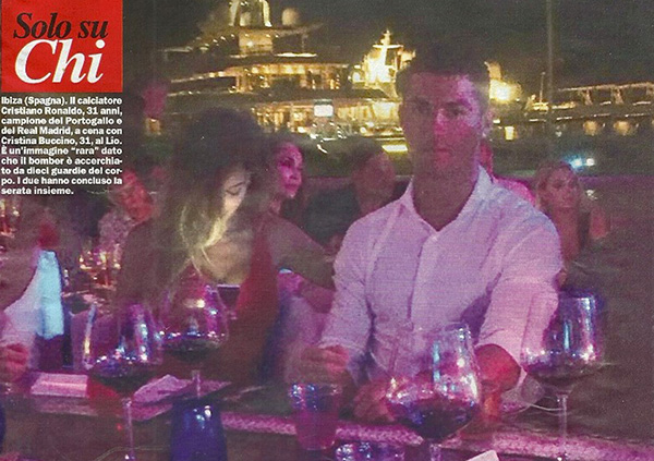 Ở Ibiza, Ronaldo đã mời Cristina ăn tối sau lần gặp đầu tiên. Ảnh: Internet.