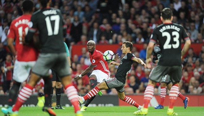 Pogba trong một tình huống dứt điểm. Ảnh: Internet.