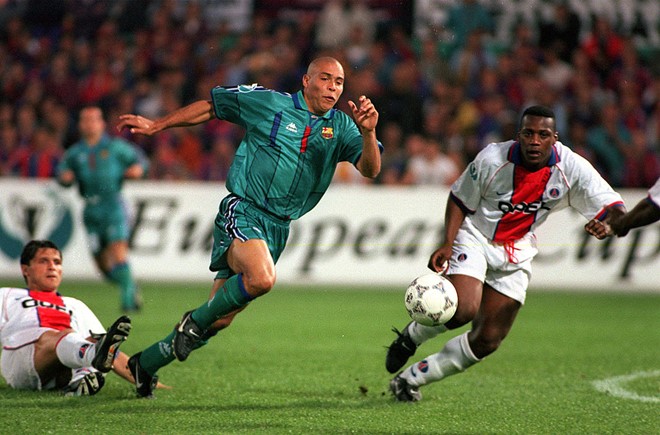 Trong màu áo Barca, Ronaldo để lại rất nhiều ấn tượng. Ảnh: Internet.