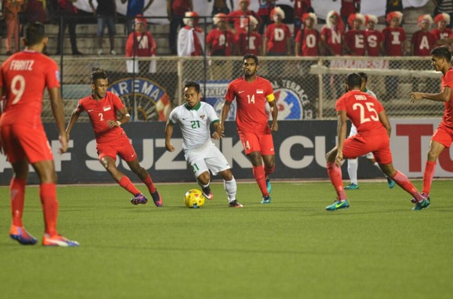 Cầu thủ Indonesia có thể lực rất tốt. Ảnh: AFF Cup.