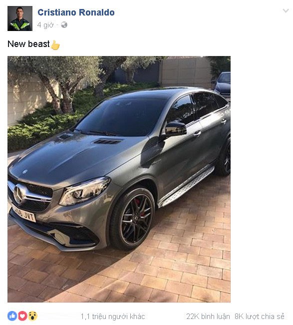 Siêu xe mới nhất "về dưới trướng" Ronaldo.