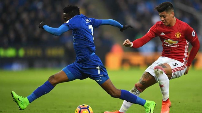 Tiền đạo Ahmed Musa (Leicester 3-0 Man Utd): Marcos Rojo có một ngày thi đấu nhàn hạ khi chỉ phải theo kèm một chân sút chỉ biết "cắm đầu cắm cổ chạy" mỗi khi có bóng như Ahmed Musa.