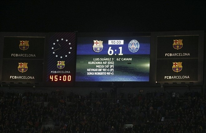 “PSG đã ghi 4 bàn, vậy chúng tôi sẽ ghi 6”, Enrique đã không thất hứa. Ảnh: Reuters.