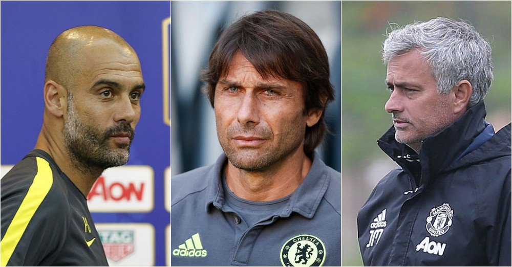Pep Guardiola, Conte và Mourinho sẽ đua tranh Premier League 2017-18.