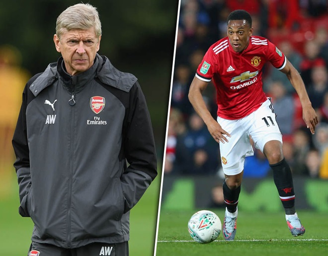 HLV Arsene Wenger muốn Martial đến Emirates thay vì Mkhitaryan.
