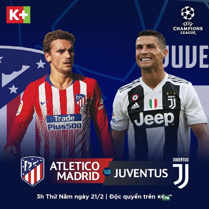 Liệu Cristiano Ronaldo sẽ có màn tỏa sáng tại thành Madrid? Đón xem trận đấu giữa Atletico và Juventus vào lúc 3 giờ sáng ngày 21/2 trên K+
