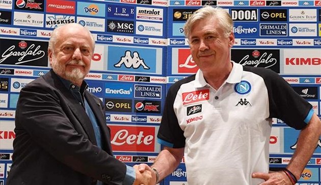Aurelio De Laurentiis và Carlo Ancelotti thời còn mặn nồng.