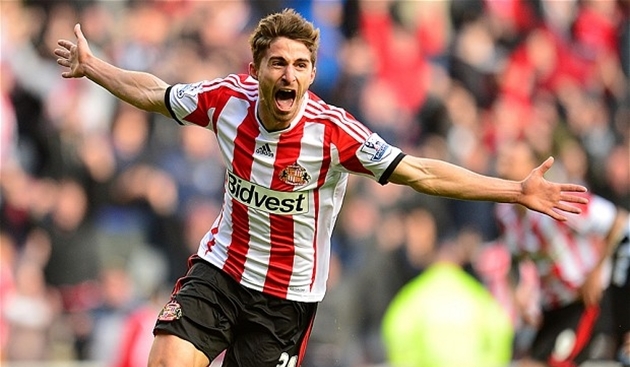 Mùa giải 2013 - 2014, Fabio Borini được Liverpool cho Sunderland mượn. Đến năm 2015, The Black Cats quyết định bỏ ra 8 triệu bảng để thuyết phục đội chủ sân Anfield nhượng lại tiền đạo người Italia. Tổng cộng, anh đã ghi được 17 bàn thắng sau 93 trận trong màu áo Sunderland.