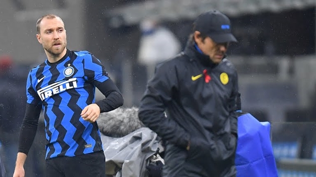 Christian Eriksen không được Antonio Conte trọng dụng.