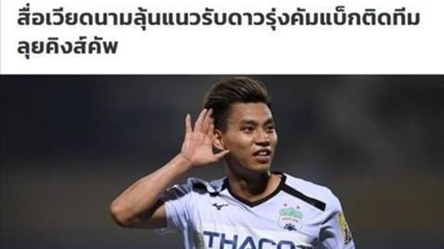 Thông tin về việc chiêu mộ Văn Thanh trên báo Thái.