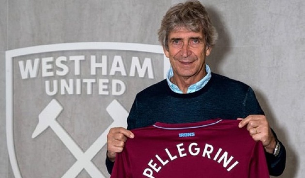 HLV Manuel Pellegrini trở thành tân HLV của West Ham.