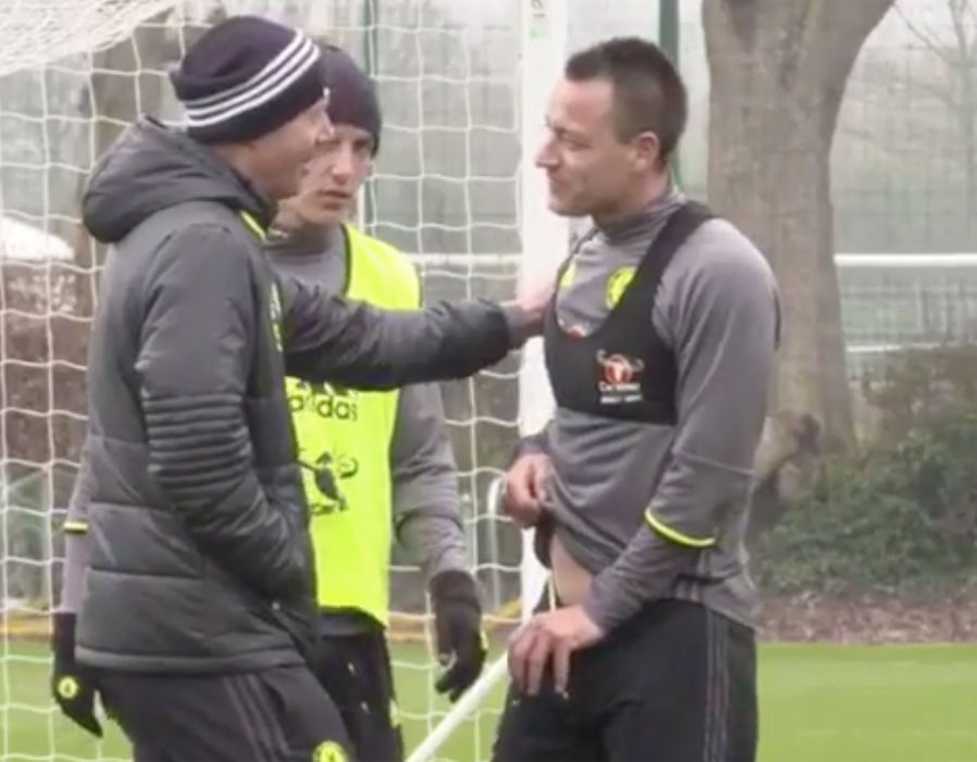 Trong buổi tập mới nhất của Chelsea.