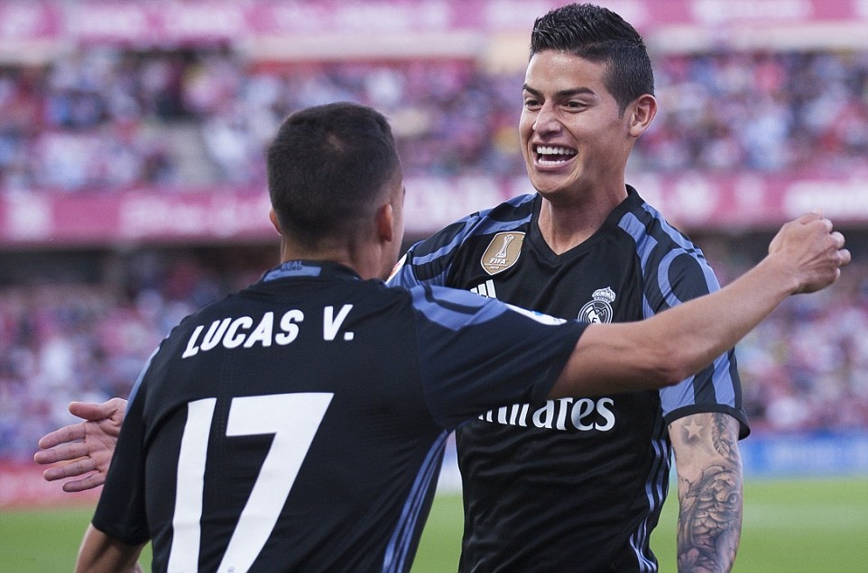 James mở tỷ số sau pha kiến tạo của Lucas Vazquez.