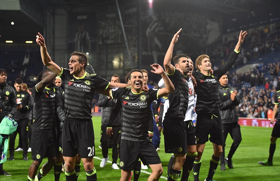 Niềm vui của các ngôi sao Chelsea.