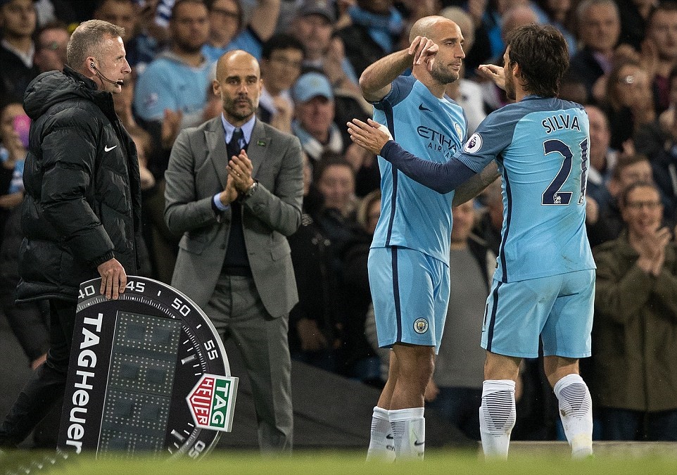 Zabaleta có trận đấu cuối cùng ở Etihad.