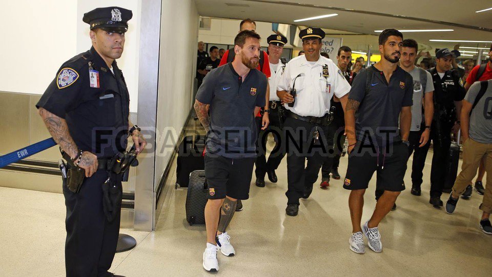 Lionel Messi và các đồng đội có mặt tại Mỹ.