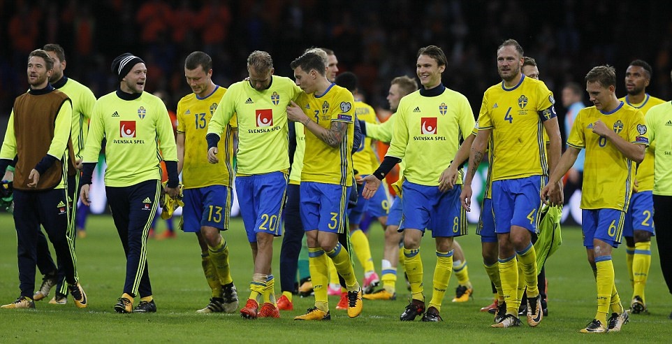 Thụy Điển sẽ phải đá play-off.